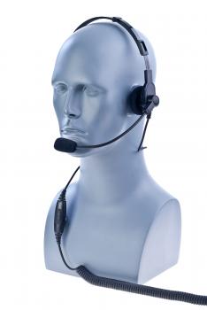 Kopfbügel Headset mit Mikrofon und PTT für Kenwood System Funkgeräte