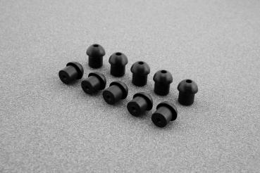 10er Pack Ohrgummi Ohroliven Ohrstöpsel schwarz