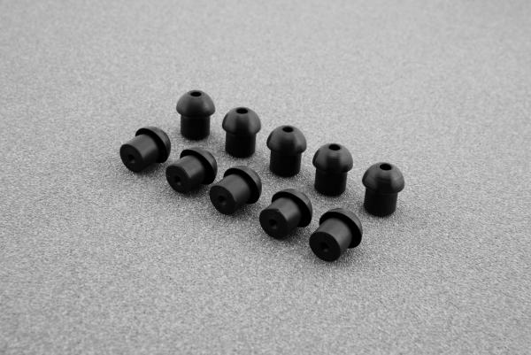 10er Pack Ohrgummi Ohroliven Ohrstöpsel schwarz