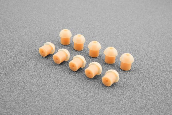 10er Pack Ohrgummi Ohroliven Ohrstöpsel beige hautfarben