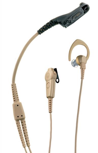 PMLN6128 - Tarnset mit Mikro/PTT & Ohrbügel beige für Motorola DP3000 / DP4000 Serie PMLN6128 - Tarnset mit Mikro/PTT & Ohrbügel beige für Motorola DP3000 / DP4000 Serie