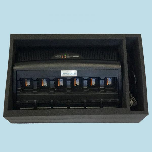 Schaumstoffeinsatz für Multiladegerät 6fach von Motorola Schaumstoffeinsatz für Multiladegerät 6fach von Motorola