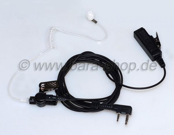 Security Headset schwarz mit Akustikschlauch für Kenwood Doppelklinke Anschluss Security Headset schwarz mit Akustikschlauch für Kenwood Doppelklinke Anschluss