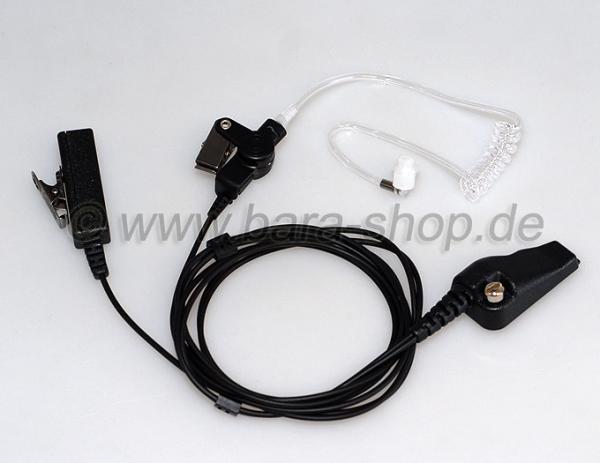 Security Headset schwarz mit Akustikschlauch für Kenwood Multipin Anschluss