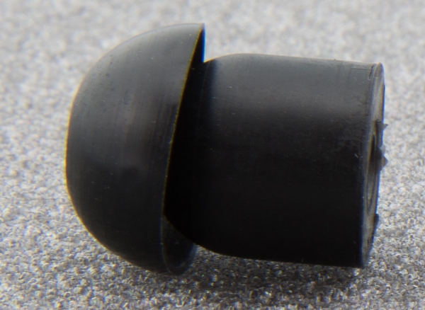 1 Stk. Ohrgummi Ohroliven Ohrstöpsel schwarz 1 Stk. Ohrgummi Ohroliven Ohrstöpsel schwarz